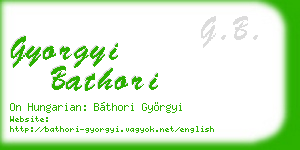 gyorgyi bathori business card