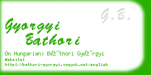 gyorgyi bathori business card